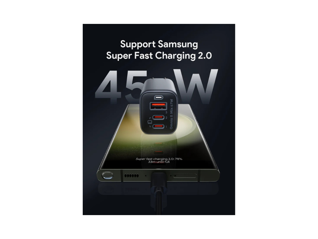 Buy Aukey PA-B6U 67W UFCS 3-Port Wall Charger Fast Multi-Device Charger in Qatar Buy Aukey PA-B6U 67W UFCS 3-Port Wall Charger Fast Multi-Device Charger in Qatar